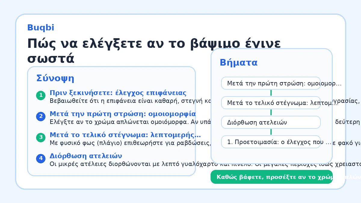 Πώς να ελέγξετε αν το βάψιμο έγινε σωστά