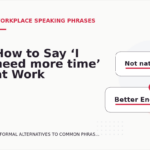 How to Say ‘I need more time’ at Work