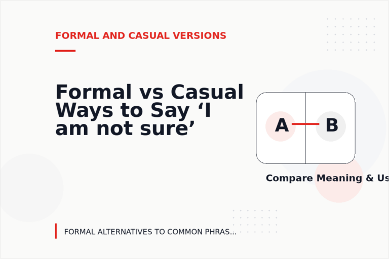 Formal vs Casual Ways to Say ‘I am not sure’